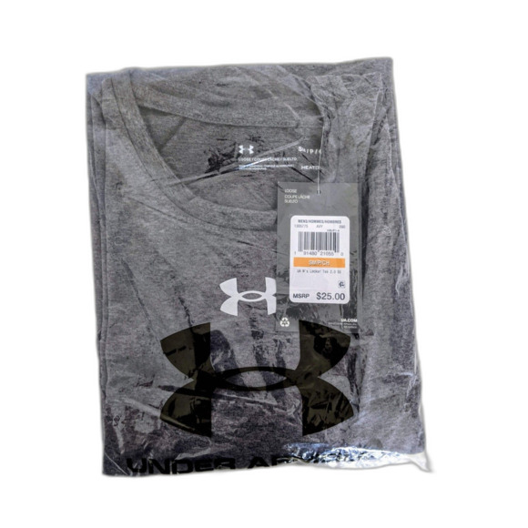 Men's Under Armour Dark Gray Performance Athletic T Shirts, Various Sizes NWT - Picture 1 of 3